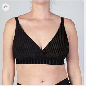 New Omnia Paratus OPAL Crossover Wireless Bra Top Ribbed Velour Sz 3XL Full Cup